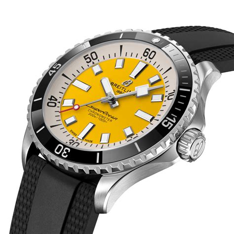 breitling silver dial|Breitling superocean 42 yellow.